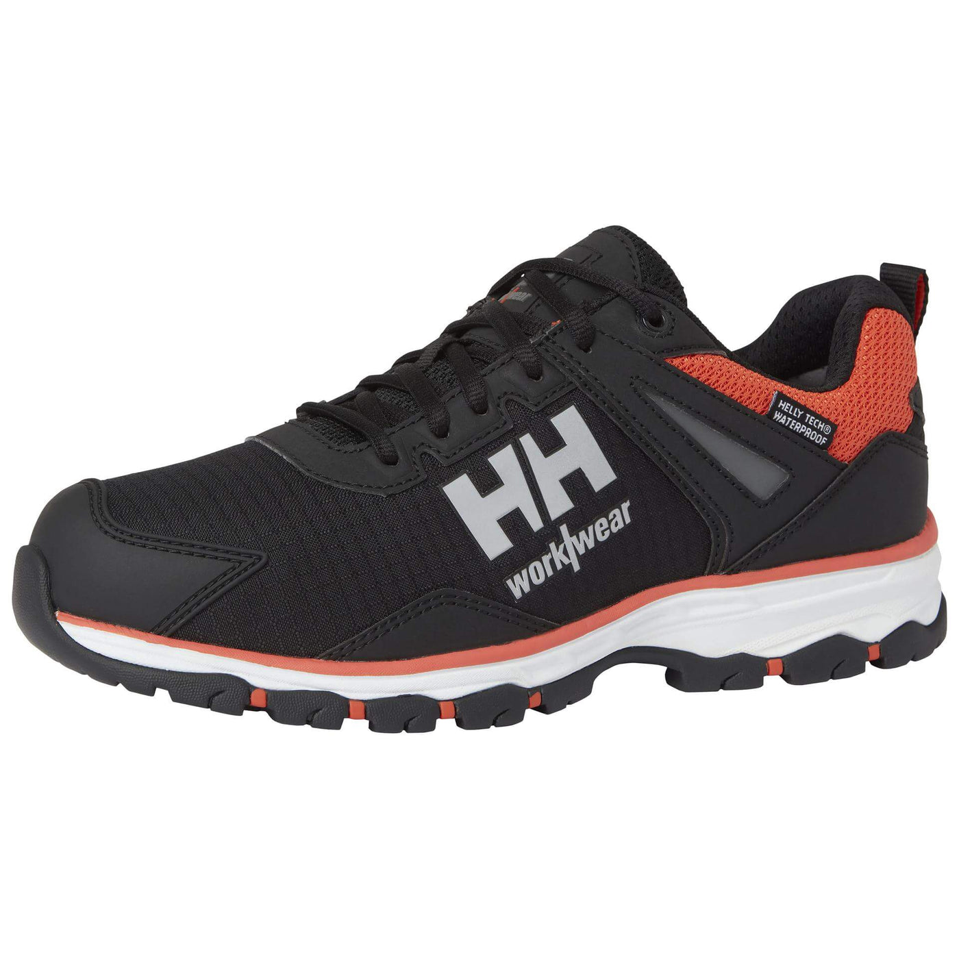 Helly Hansen Chelsea Evo 2.0 O2 Work Shoes Black/Orange 3 Angle #colour_black-orange