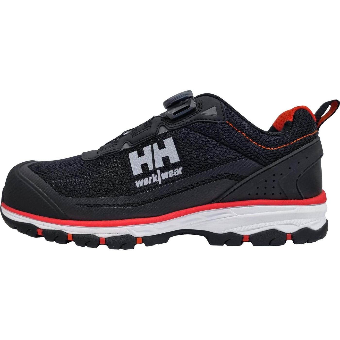 Helly Hansen Chelsea Evolution 2 Low BOA S1P Lightweight Safety Shoes Black/Orange Front#colour_black-orange