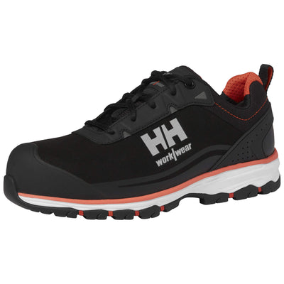 Helly Hansen Chelsea Evolution 2 Low S3 Lightweight Safety Shoes Black/Orange Front#colour_black-orange