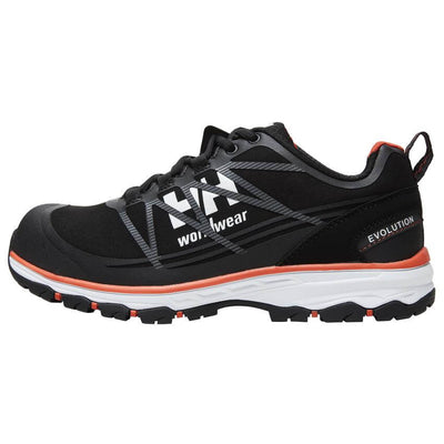 Helly Hansen Chelsea Evolution Aluminum Toe Cap Work Safety Shoes Black/Orange 1 Front #colour_black-orange