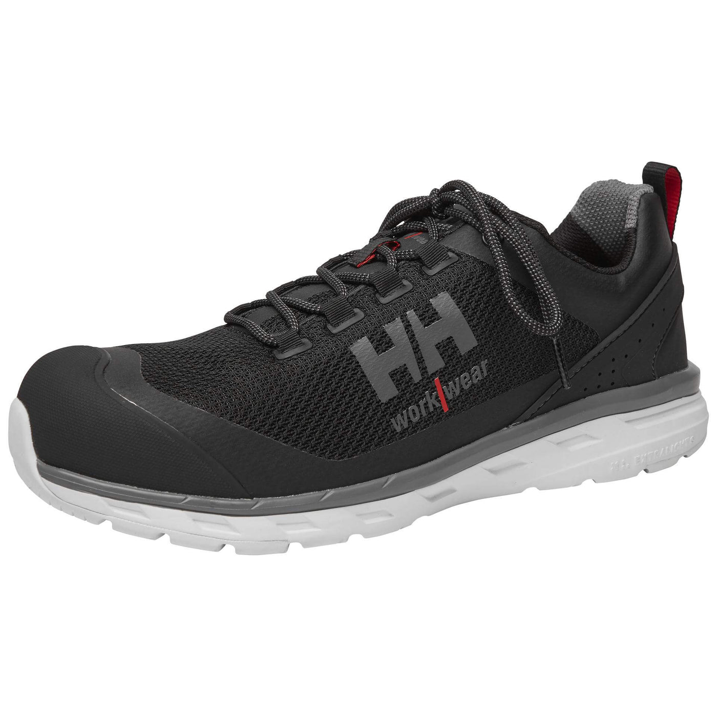 Helly Hansen Chelsea Evolution BRZ Low S1P Lightweight Safety Shoes Black/Grey Angle#colour_black-grey