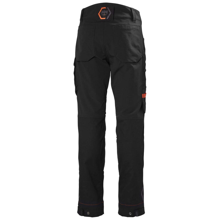 Helly Hansen Chelsea Evolution BRZ Stretch Work Trousers Black 2 Rear #colour_black