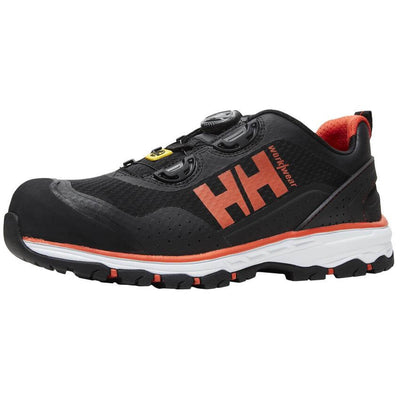 Helly Hansen Chelsea Evolution Boa Aluminium Toe Cap Work Safety Shoes Black/Orange 2 Angle #colour_black-orange