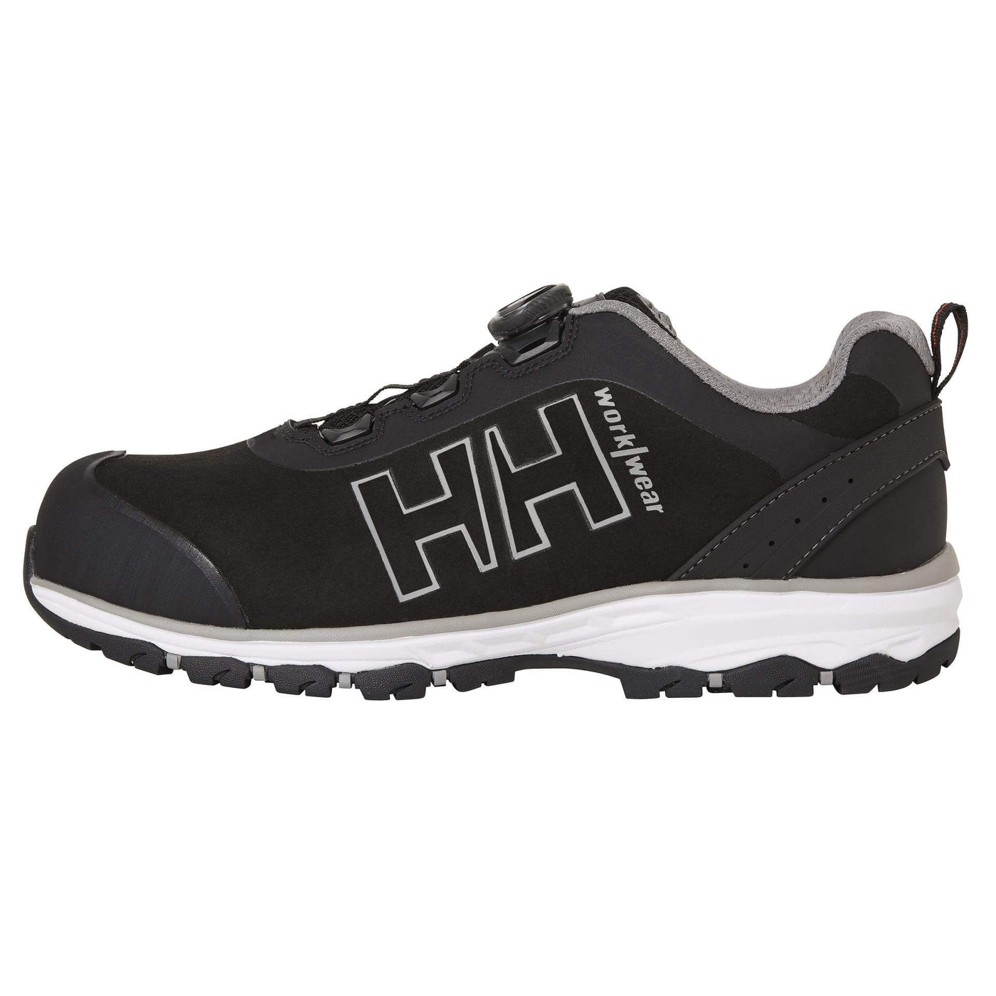 Helly Hansen Chelsea Evolution Boa Wide Waterproof Composite Toe Cap Work Safety Shoes Black/Grey 1 Front #colour_black-grey