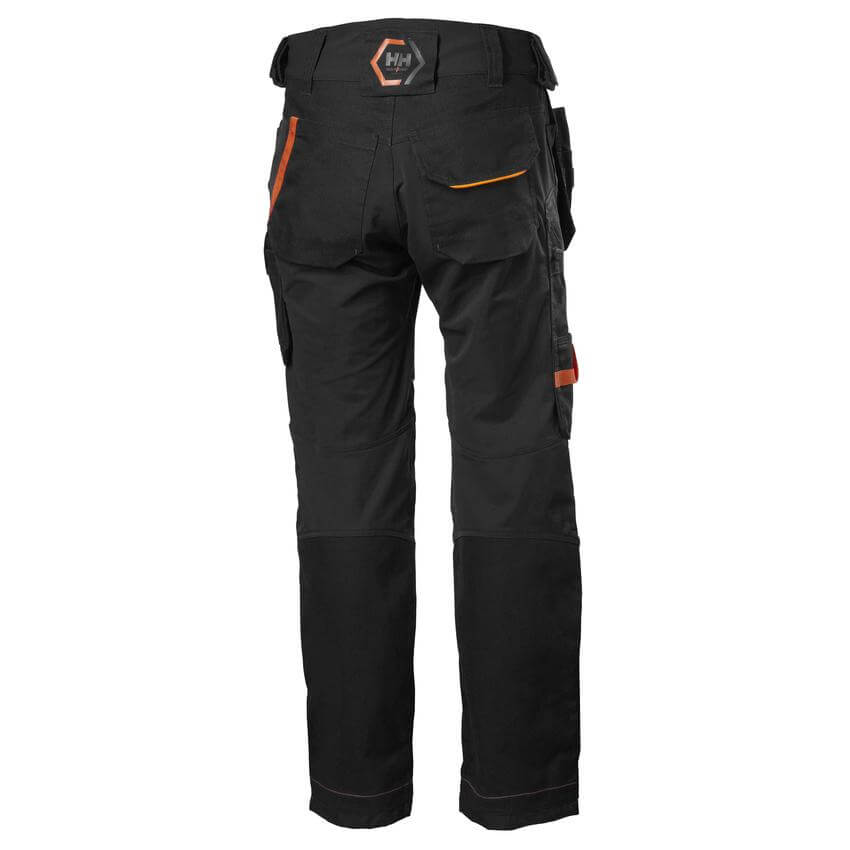 Helly Hansen Chelsea Evolution Stretch Construction Trousers Black 2 Rear #colour_black