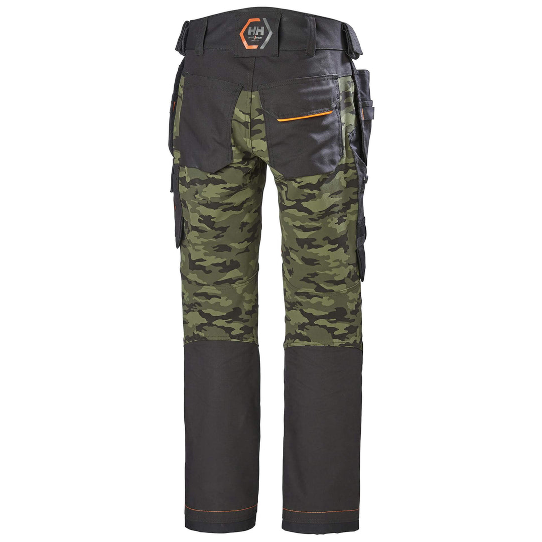 Helly Hansen Chelsea Evolution Stretch Construction Trousers Camo 2 Rear #colour_camo