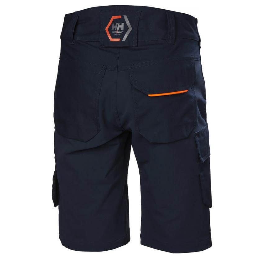 Helly Hansen Chelsea Evolution Stretch Service Shorts Navy 2 Rear #colour_navy