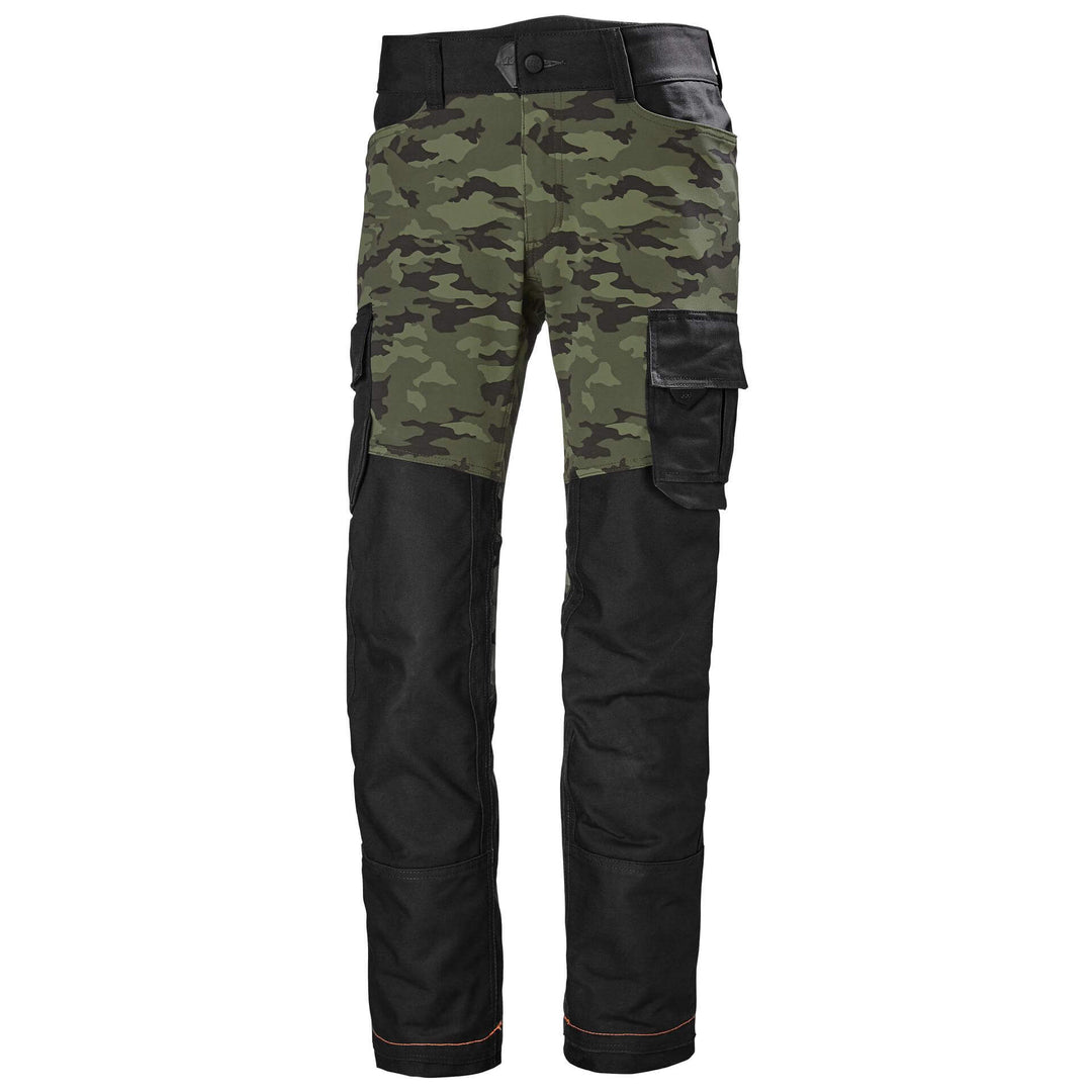 Helly Hansen Chelsea Evolution Stretch Service Work Trousers Camo 1 Front #colour_camo