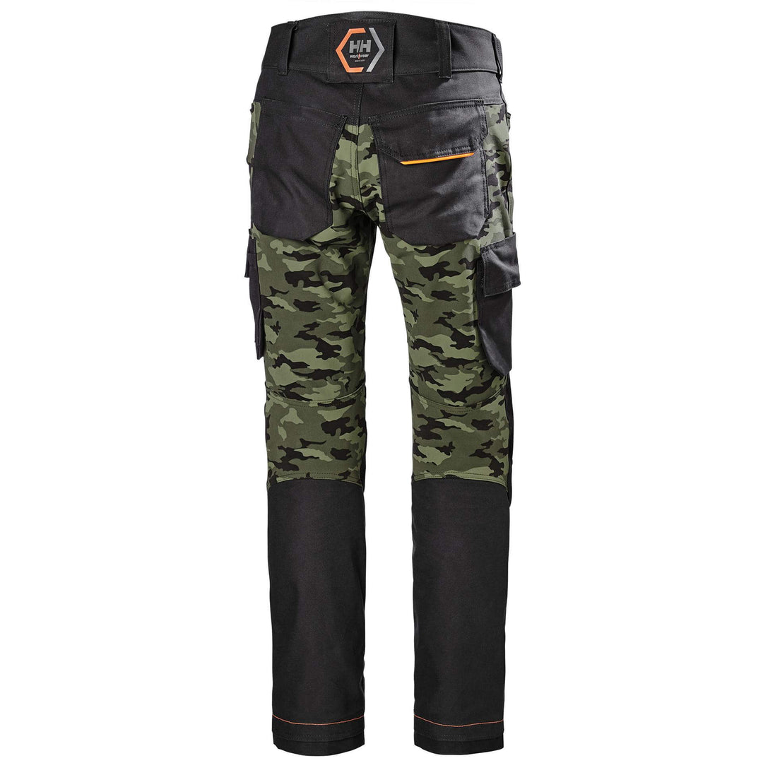 Helly Hansen Chelsea Evolution Stretch Service Work Trousers Camo 2 Rear #colour_camo