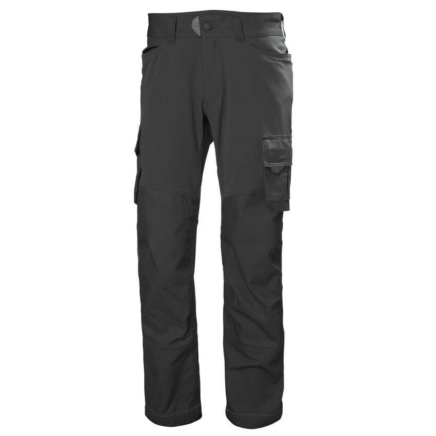Helly Hansen Chelsea Evolution Stretch Service Work Trousers Dark Grey 1 Front #colour_dark-grey