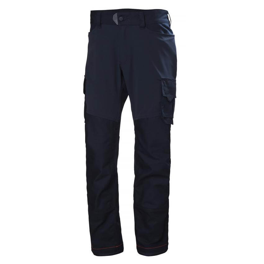Helly Hansen Chelsea Evolution Stretch Service Work Trousers Navy 1 Front #colour_navy