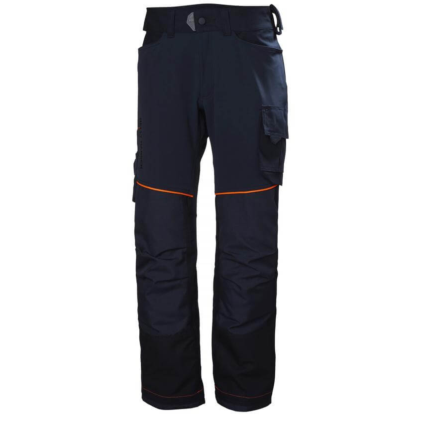 Helly Hansen Chelsea Evolution Stretch Work Trousers Navy 1 Front #colour_navy