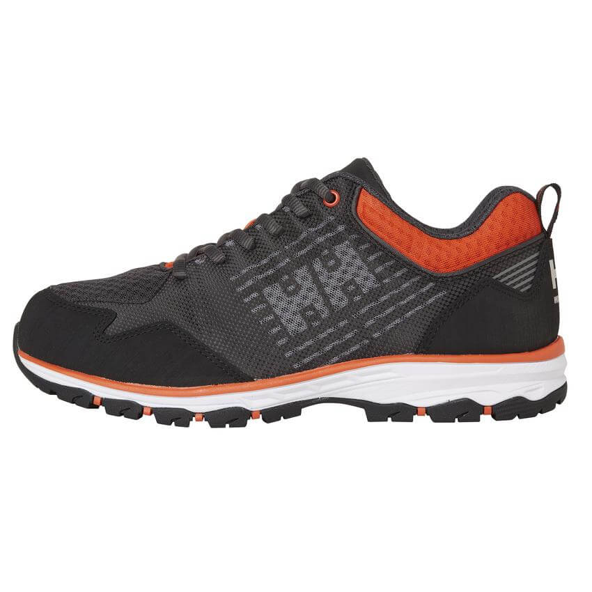 Helly Hansen Chelsea Evolution Waterproof Soft Toe Shoes Black/Orange 1 Front #colour_black-orange