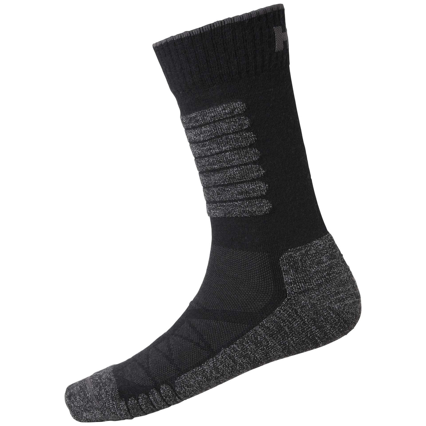 Helly Hansen Chelsea Evolution Winter Insulated Socks Black Front#colour_black