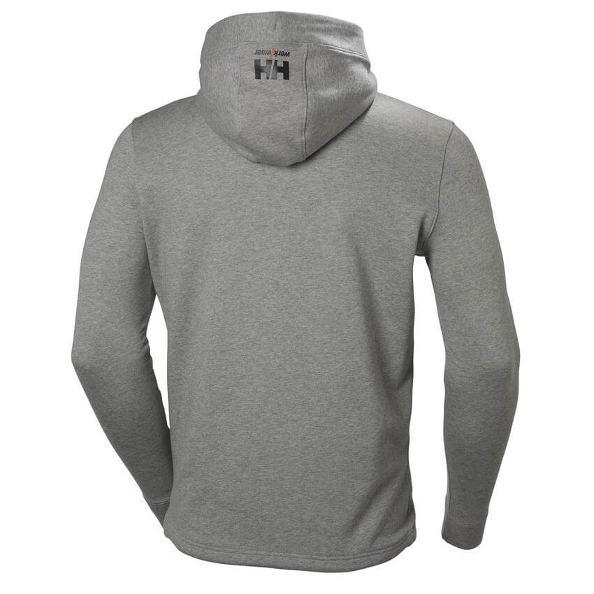 Helly Hansen Chelsea Evolution Zip Hoodie Grey Melange 2 Rear #colour_grey-melange