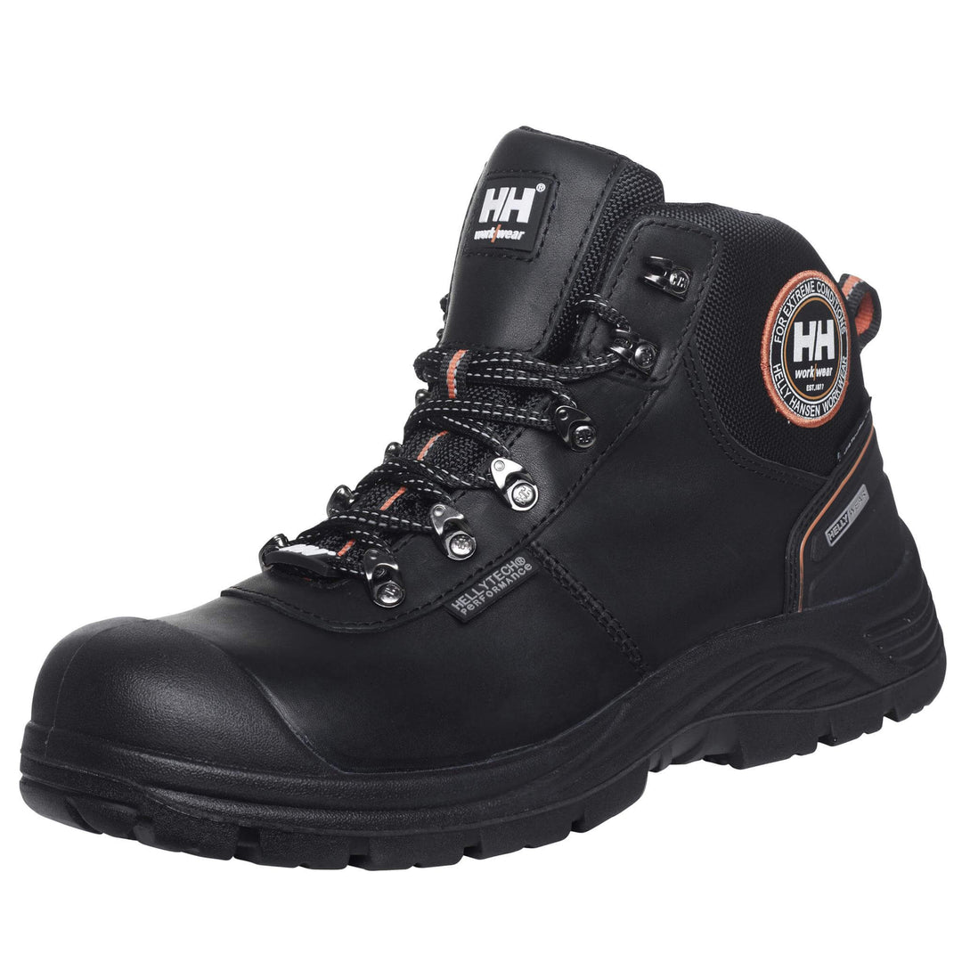 Helly Hansen Chelsea Waterproof Composite Toe Cap Work Safety Shoes Black/Orange Angle#colour_black-orange