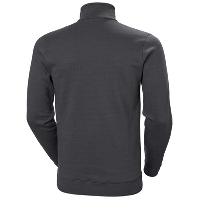 Helly Hansen Classic Half Zip Sweatshirt Dark Grey Back#colour_dark-grey