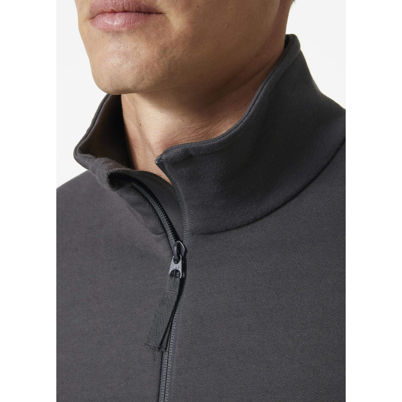 Helly Hansen Classic Half Zip Sweatshirt Dark Grey Feature 2#colour_dark-grey