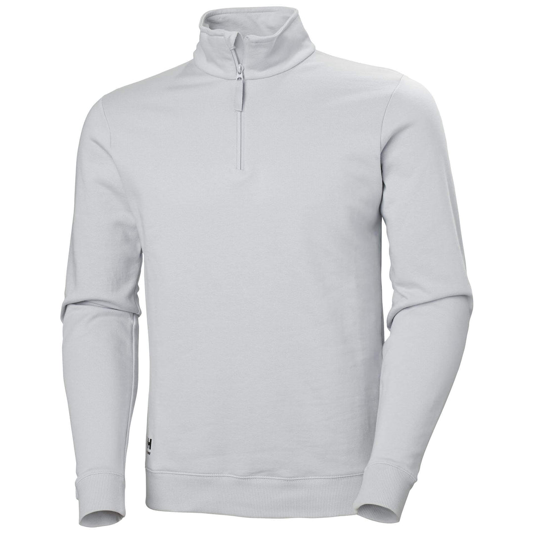 Helly Hansen Classic Half Zip Sweatshirt Grey Fog Front#colour_grey-fog