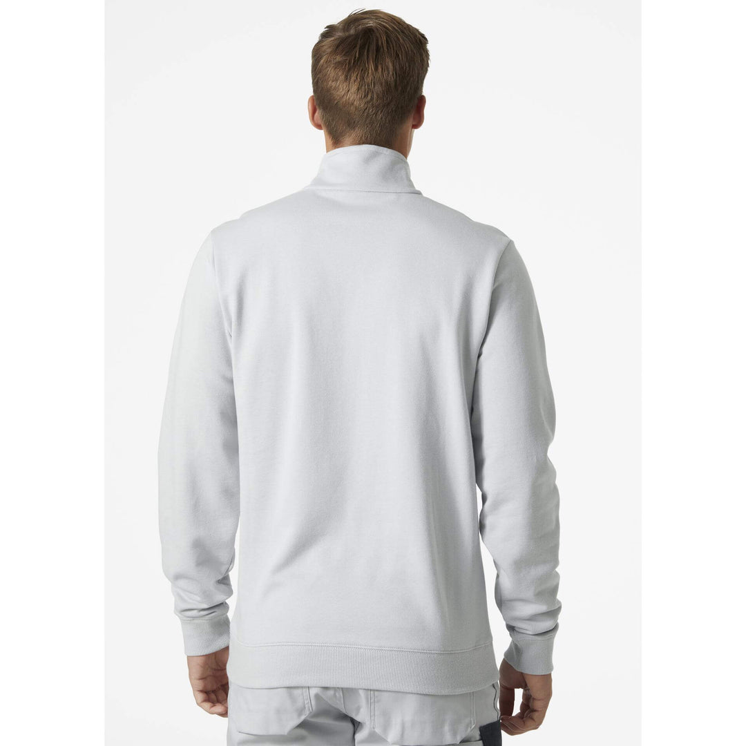 Helly Hansen Classic Half Zip Sweatshirt Grey Fog OnBody 2#colour_grey-fog