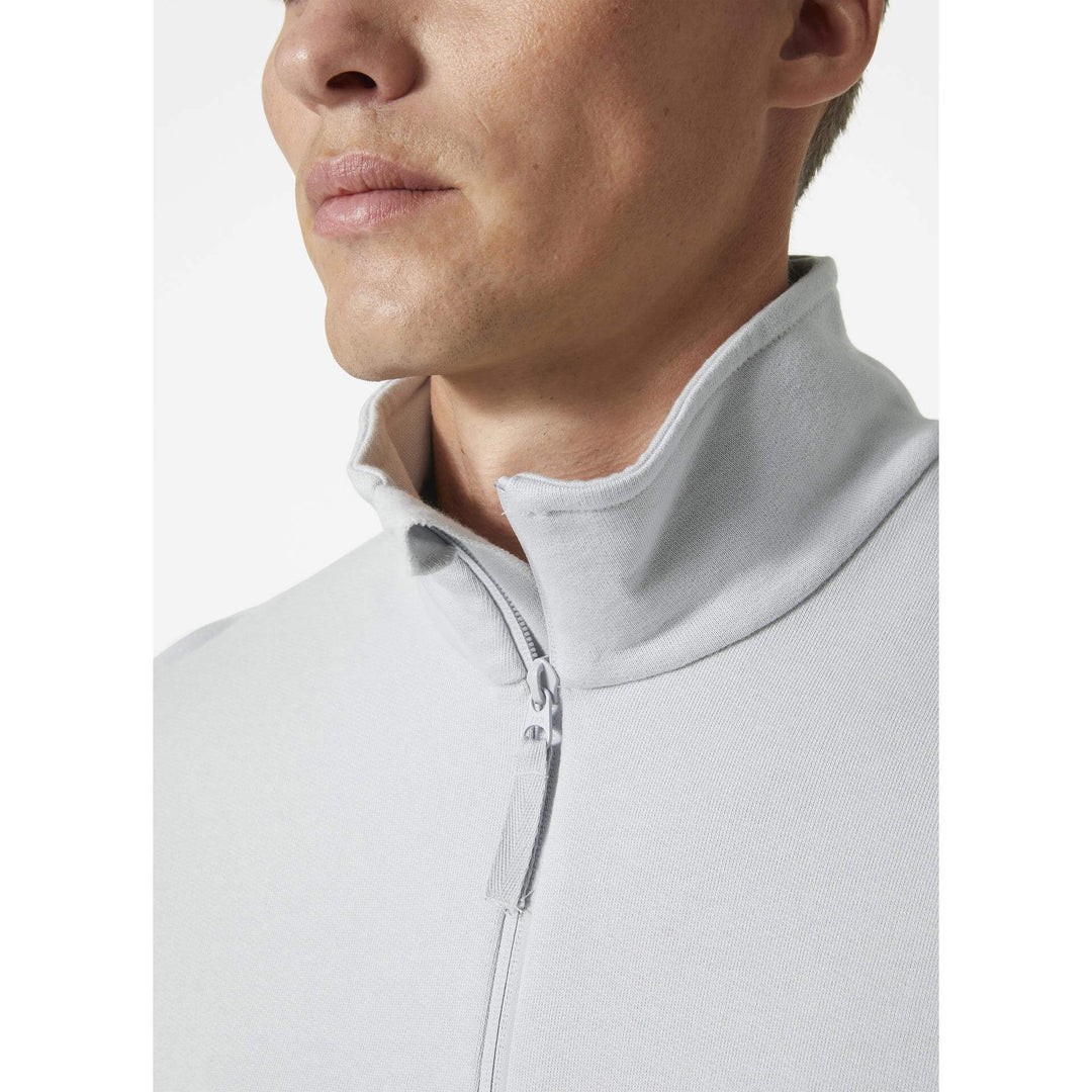 Helly Hansen Classic Half Zip Sweatshirt Grey Fog Feature 2#colour_grey-fog