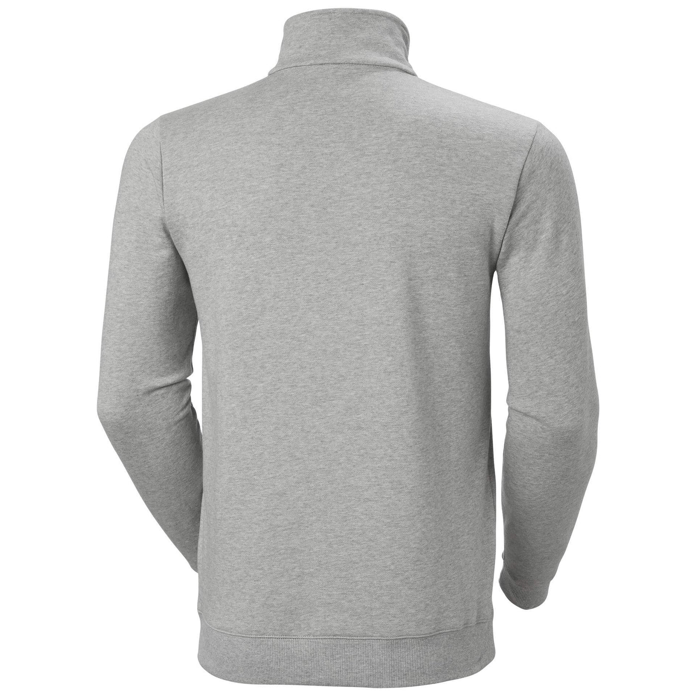 Helly Hansen Classic Half Zip Sweatshirt Grey Melange Back#colour_grey-melange