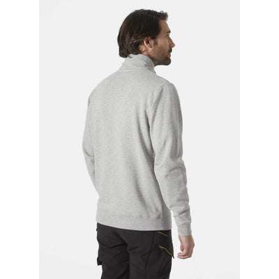 Helly Hansen Classic Half Zip Sweatshirt Grey Melange OnBody 2#colour_grey-melange