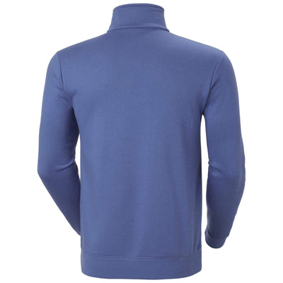 Helly Hansen Classic Half Zip Sweatshirt Stone Blue Back#colour_stone-blue