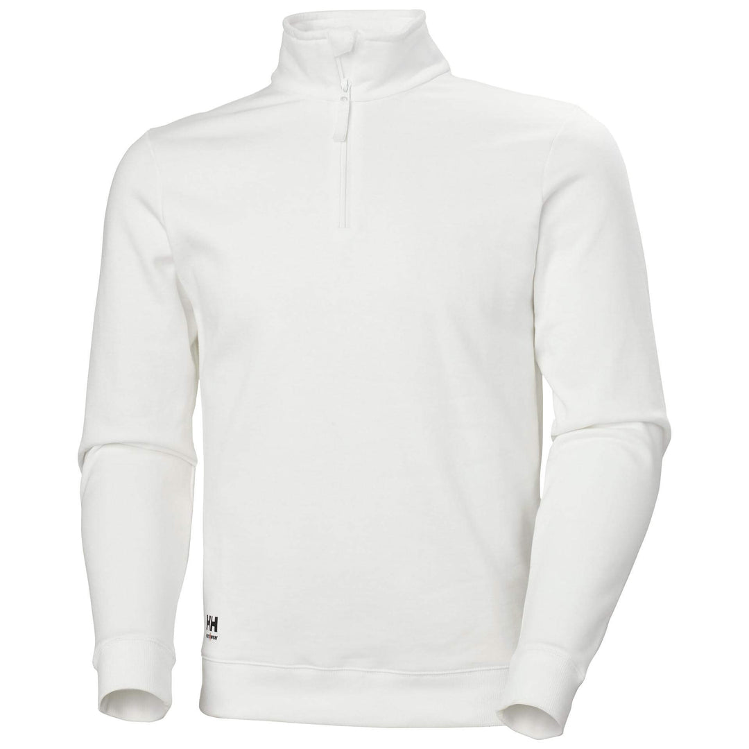 Helly Hansen Classic Half Zip Sweatshirt White Front#colour_white