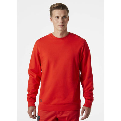 Helly Hansen Classic Sweatshirt Alert Red OnBody 1#colour_alert-red
