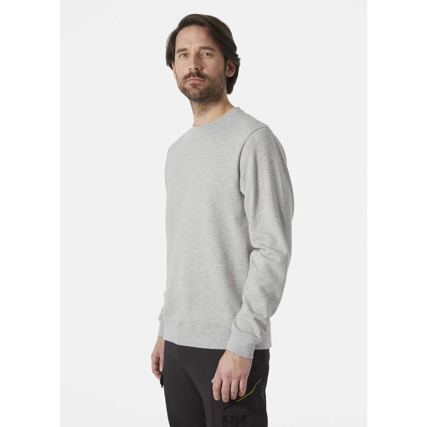 Helly Hansen Classic Sweatshirt Grey Melange OnBody 1#colour_grey-melange