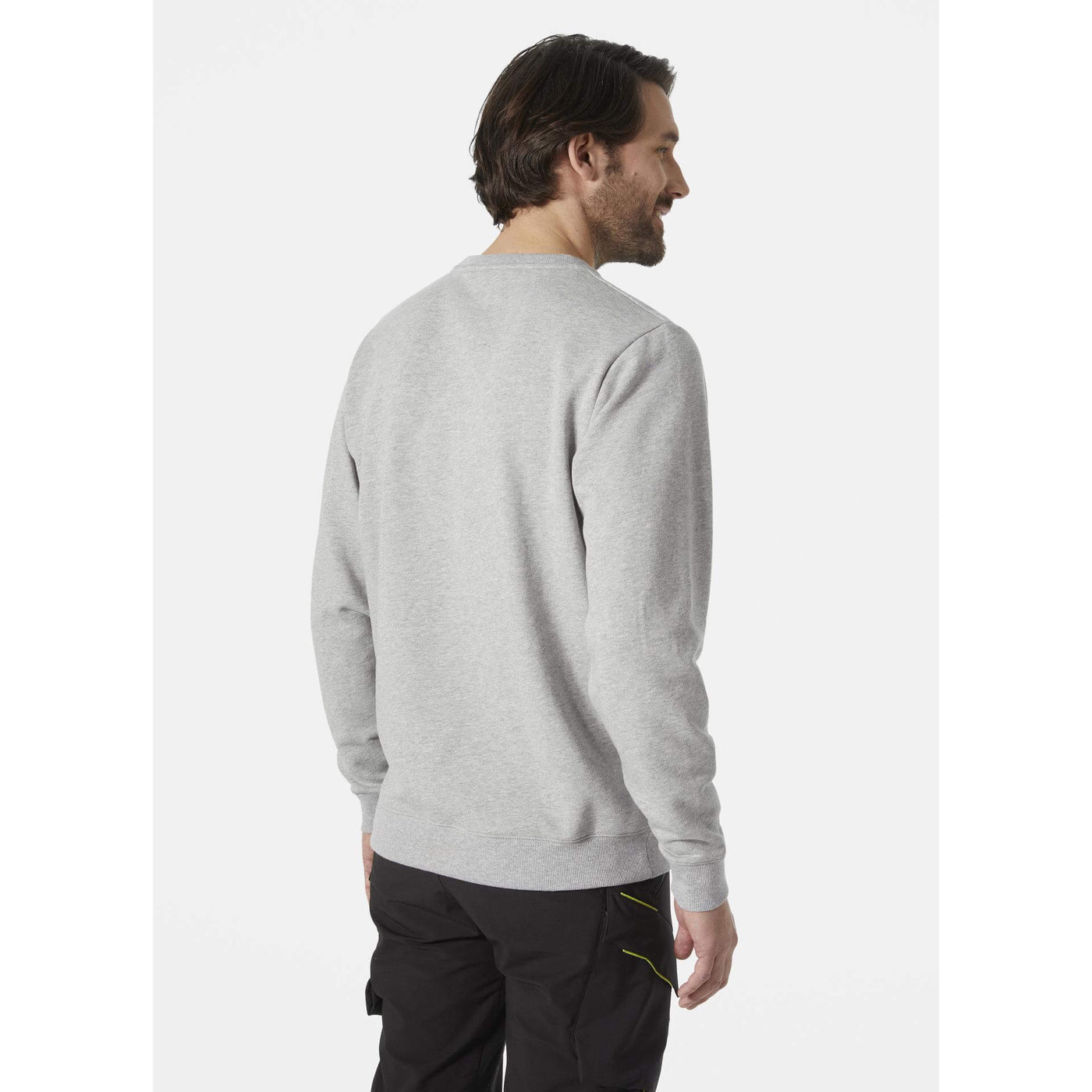Helly Hansen Classic Sweatshirt Grey Melange OnBody 2#colour_grey-melange