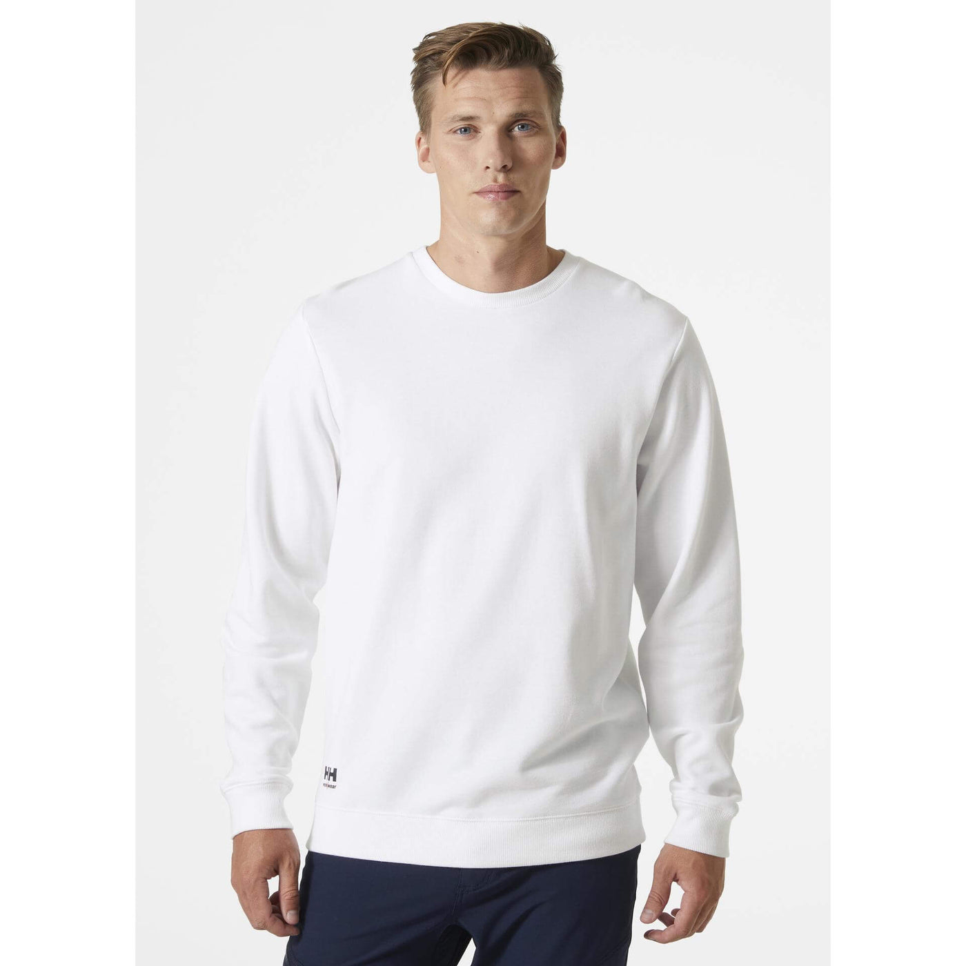 Helly Hansen Classic Sweatshirt White OnBody 1#colour_white