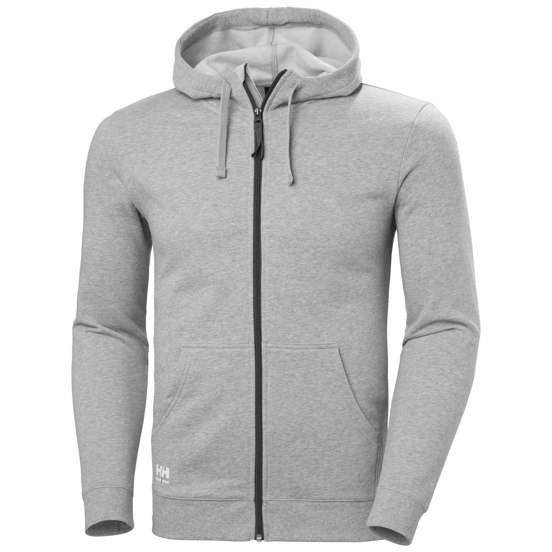 Helly Hansen Classic Zip Hoodie Grey Melange Front#colour_grey-melange