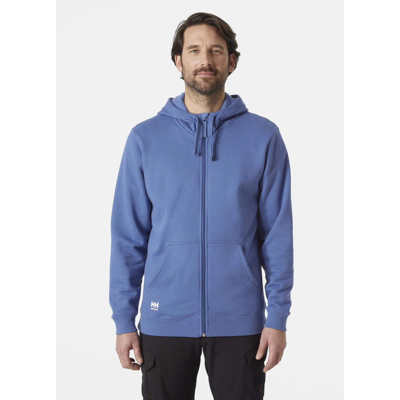 Helly Hansen Classic Zip Hoodie Stone Blue OnBody 1#colour_stone-blue