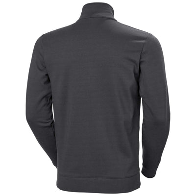 Helly Hansen Classic Zip Sweatshirt Dark Grey Back#colour_dark-grey