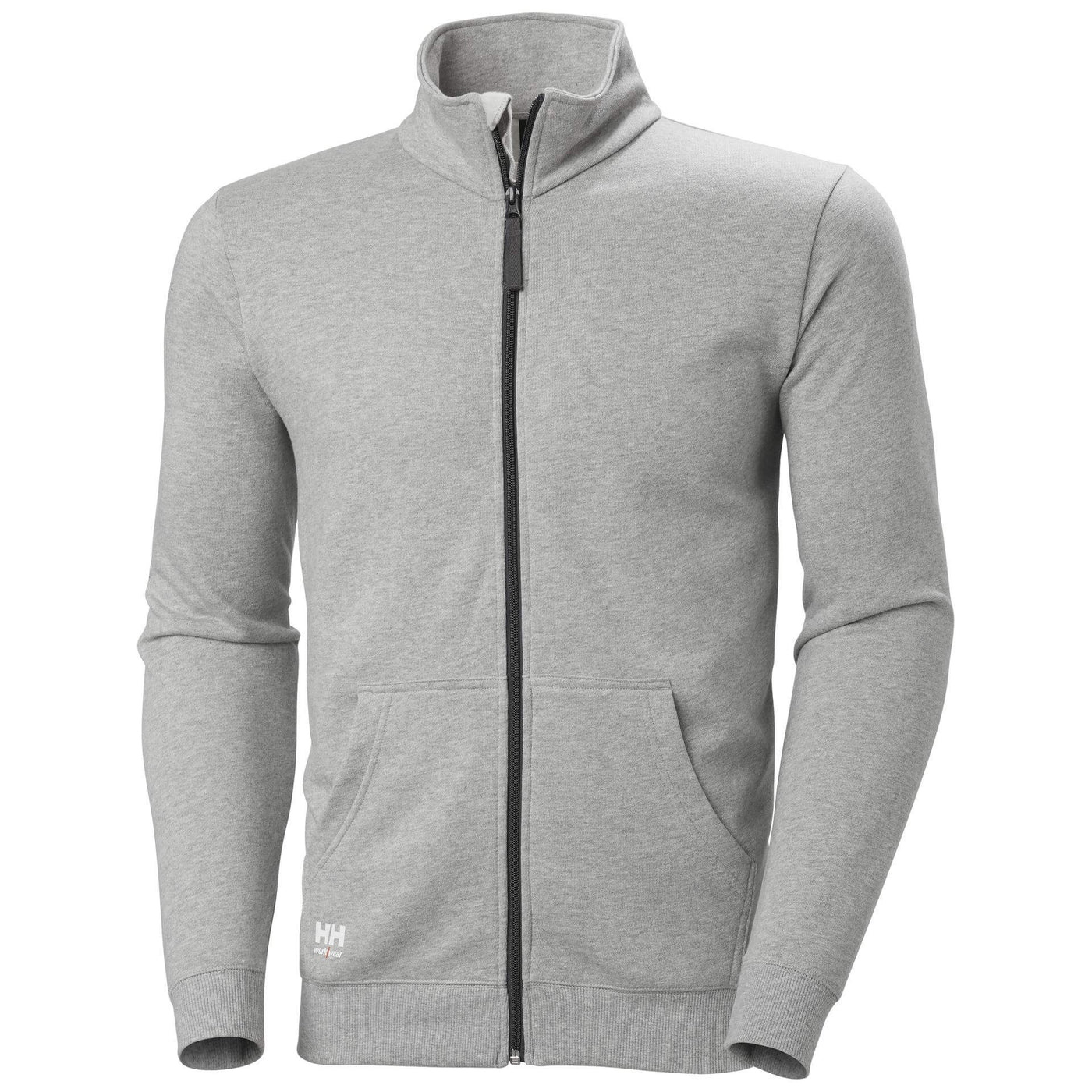 Helly Hansen Classic Zip Sweatshirt Grey Melange Front#colour_grey-melange