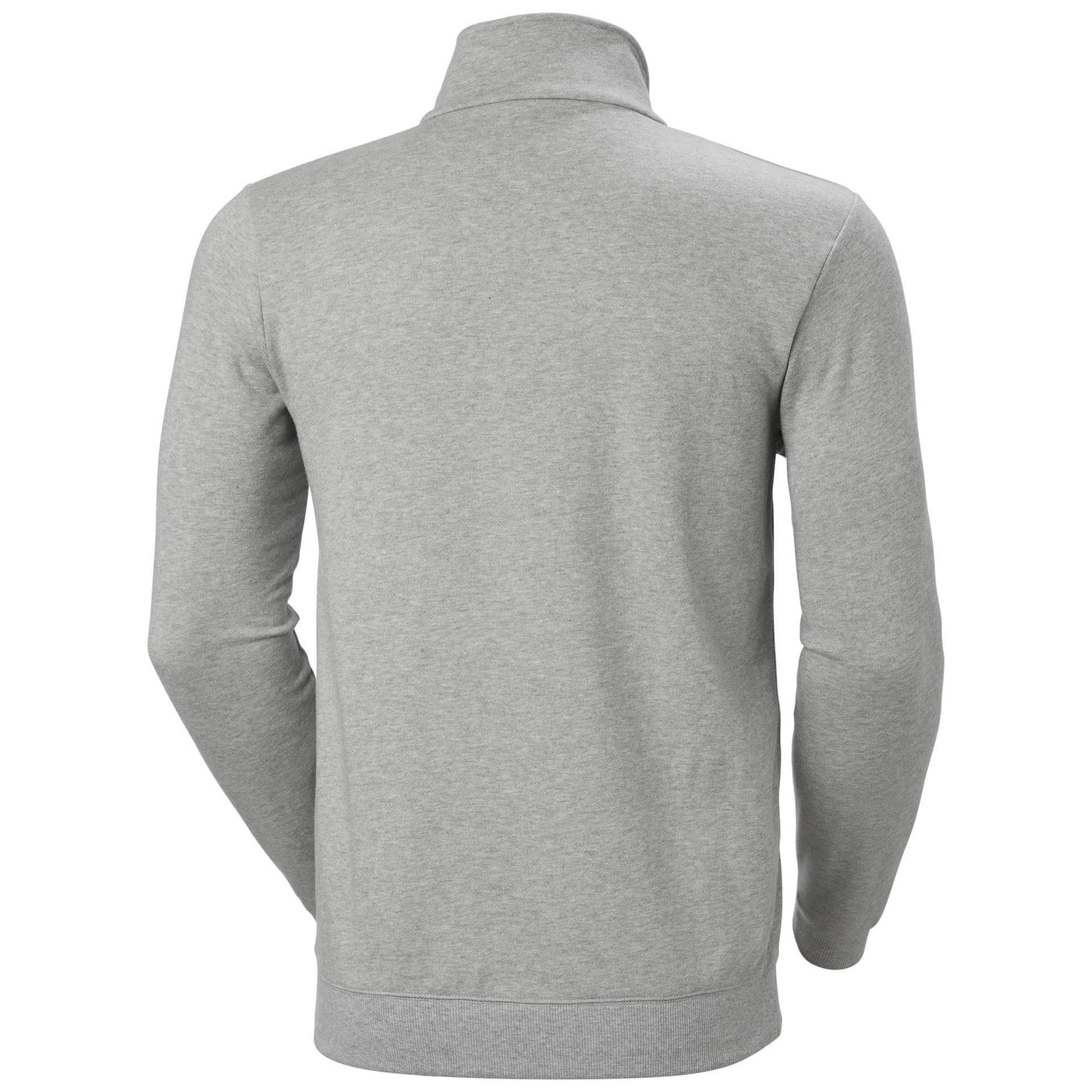 Helly Hansen Classic Zip Sweatshirt Grey Melange Back#colour_grey-melange