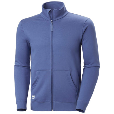 Helly Hansen Classic Zip Sweatshirt Stone Blue Front#colour_stone-blue