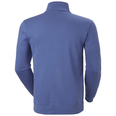 Helly Hansen Classic Zip Sweatshirt Stone Blue Back#colour_stone-blue