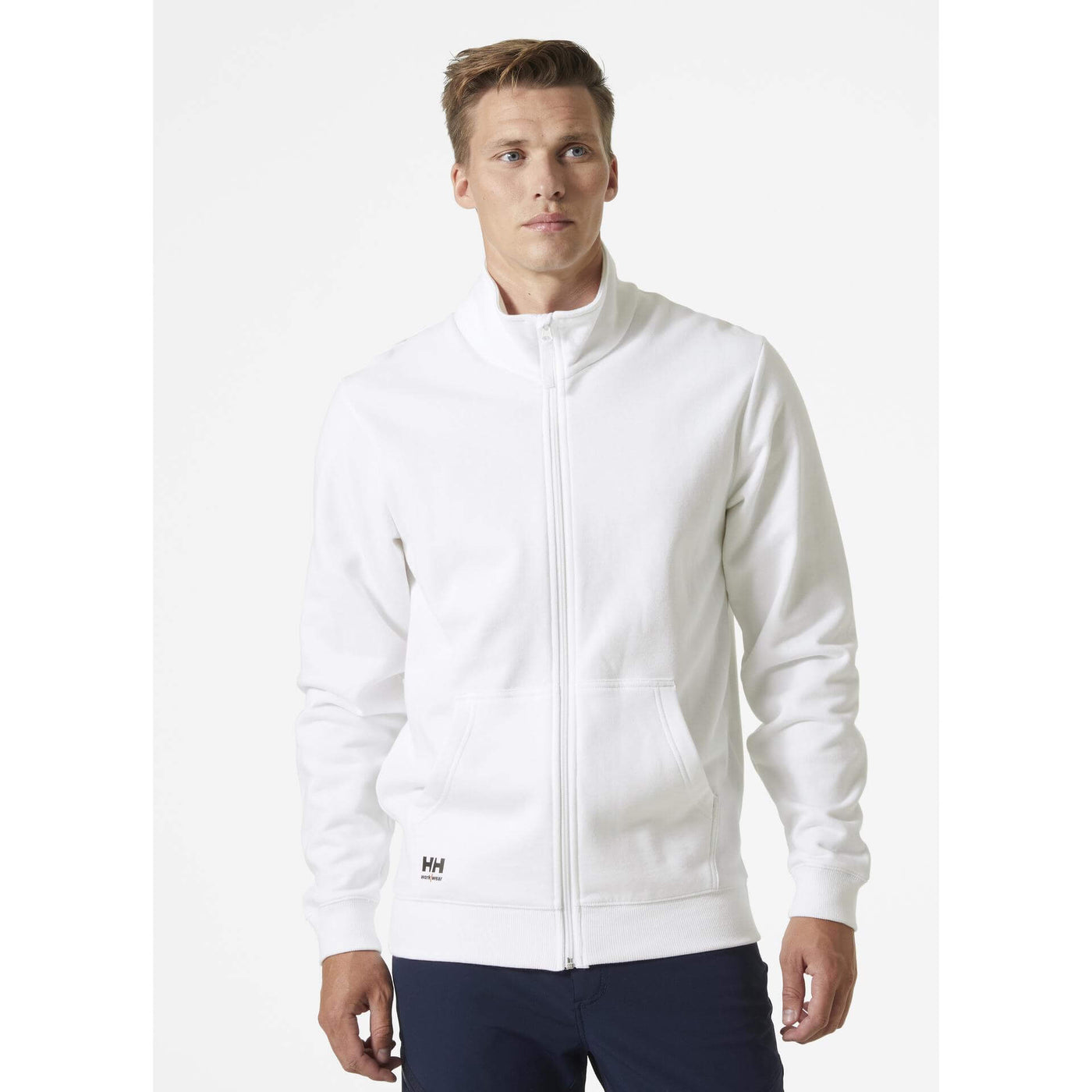 Helly Hansen Classic Zip Sweatshirt White OnBody 1#colour_white