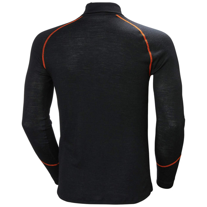 Helly Hansen Fakse Flame Retardant High Neck Shirt Black 2 Rear #colour_black