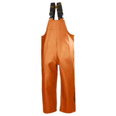 Helly Hansen Gale Waterproof Rain Bib and Brace Overalls Dark Orange 1 Front #colour_dark-orange