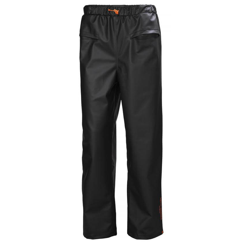 Helly Hansen Gale Waterproof Rain Construction Work Trousers Black 1 Front #colour_black
