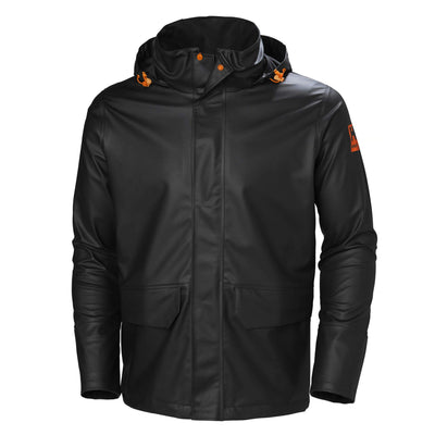 Helly Hansen Gale Waterproof Rain Jacket Black 1 Front #colour_black