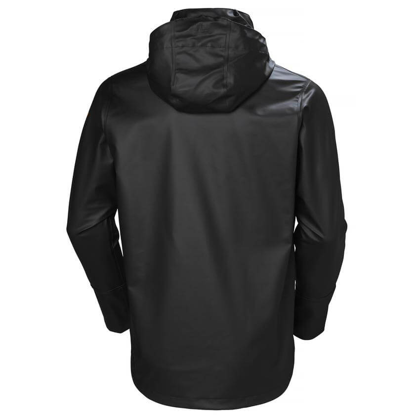 Helly Hansen Gale Waterproof Rain Jacket Black 2 Rear #colour_black