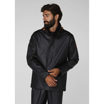 Helly Hansen Gale Waterproof Rain Jacket Black 3 On Body 1#colour_black