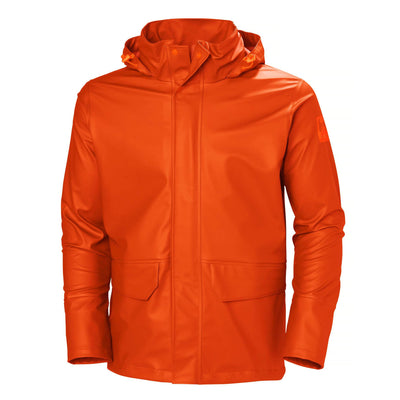 Helly Hansen Gale Waterproof Rain Jacket Dark Orange 1 Front #colour_dark-orange