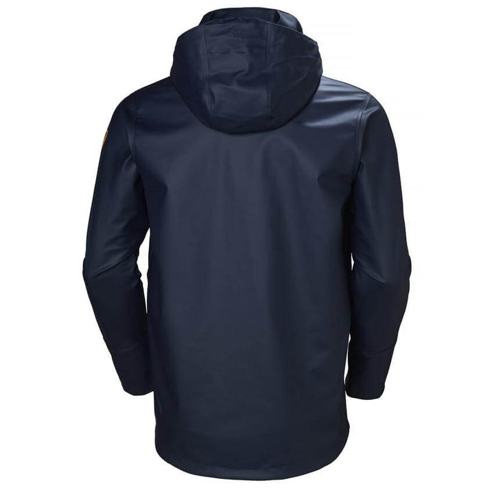 Helly Hansen Gale Waterproof Rain Jacket Navy 2 Rear #colour_navy