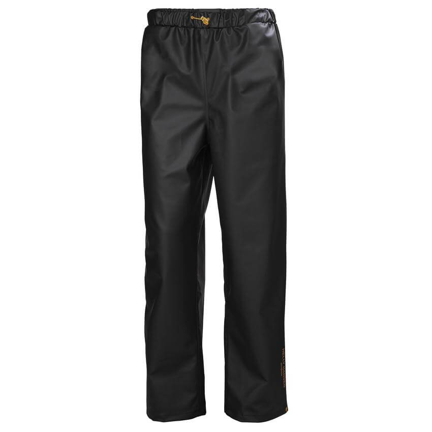 Helly Hansen Gale Waterproof Rain Work Trousers Black 1 Front #colour_black